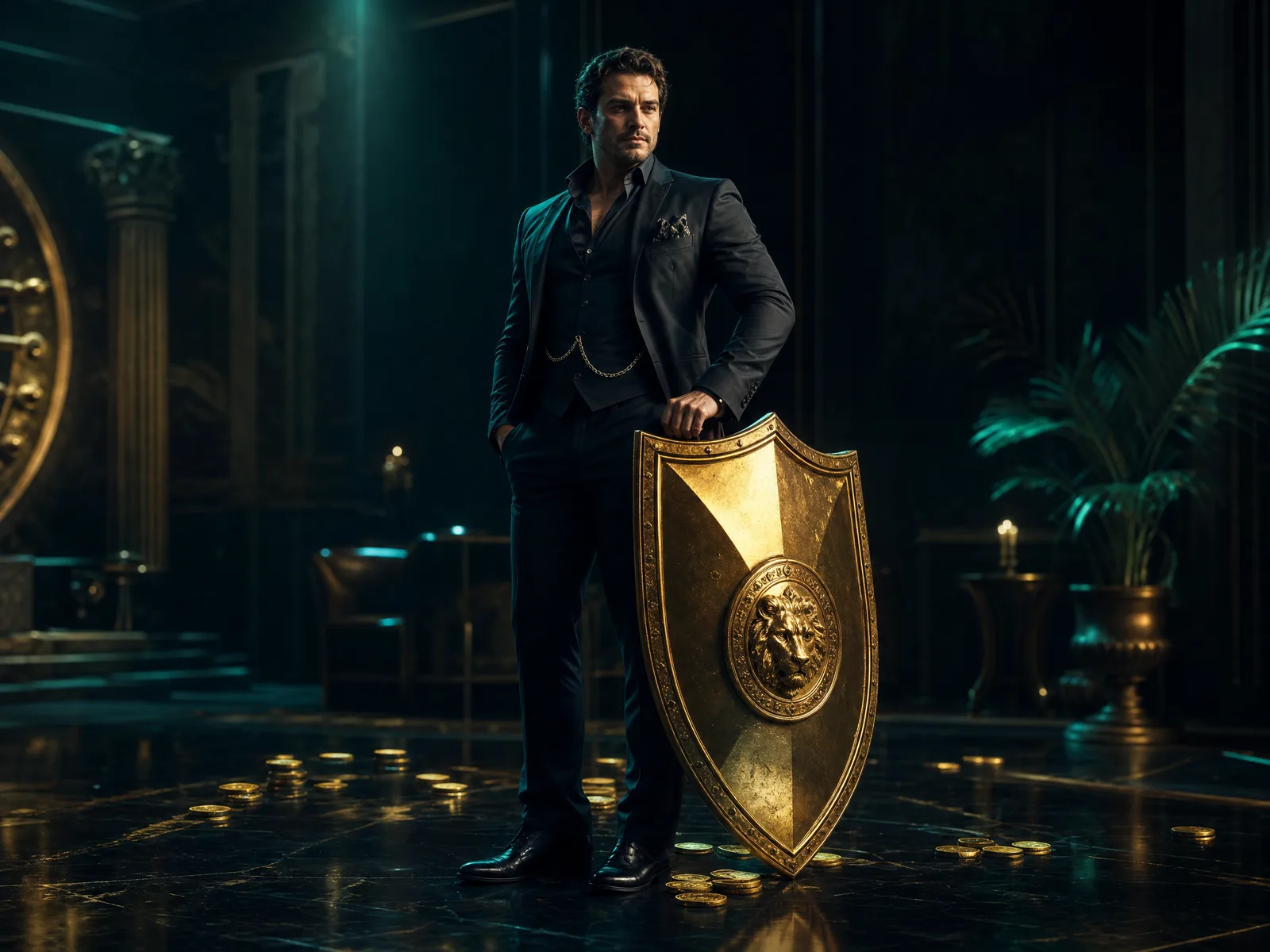 Gold shield symbolising player protection at an online casino